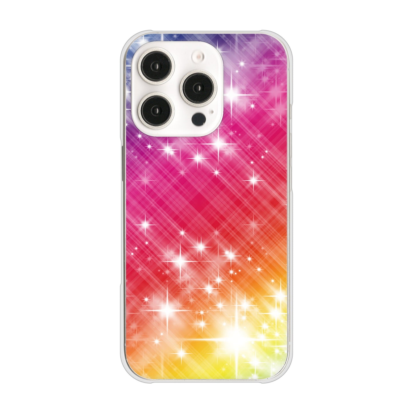 iPhone 16 Pro VA872 レインボーフレーム ハードケース 背面印刷