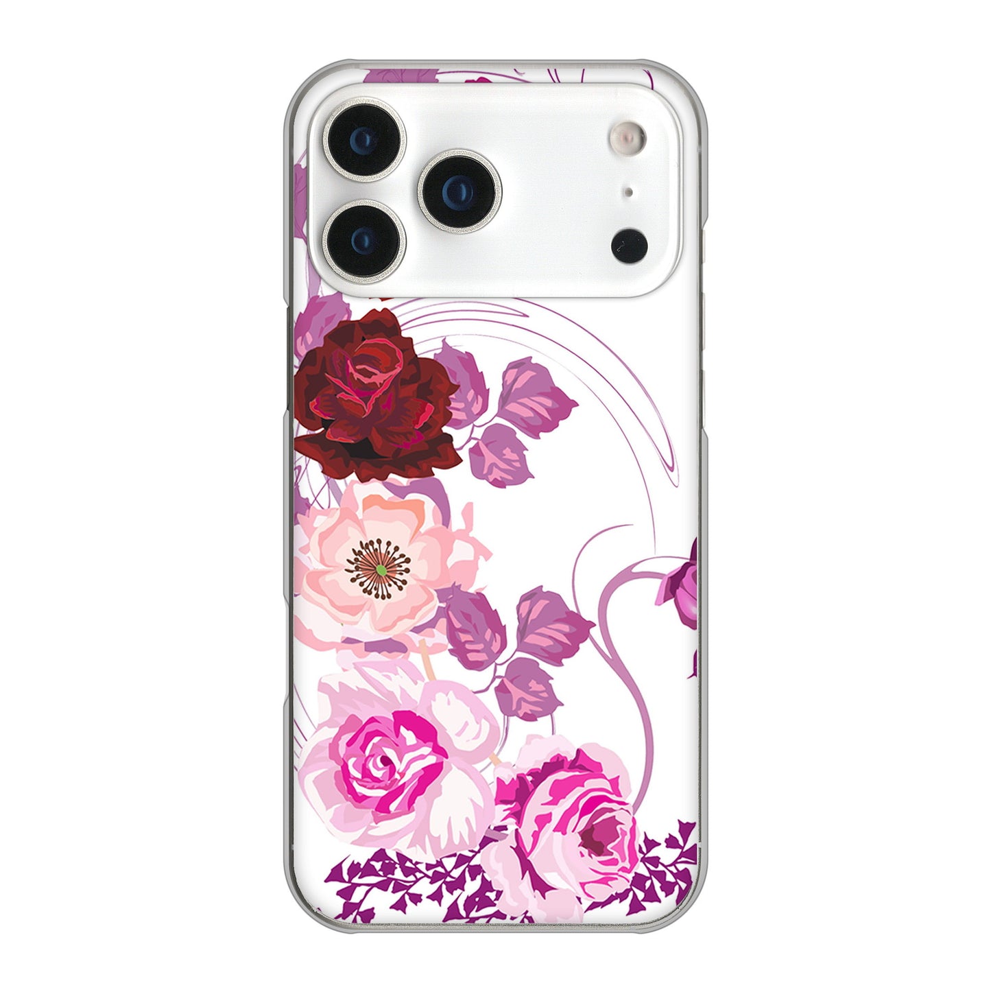 iPhone 17 Pro Max ロマンチックなバラ ハードケース 背面印刷