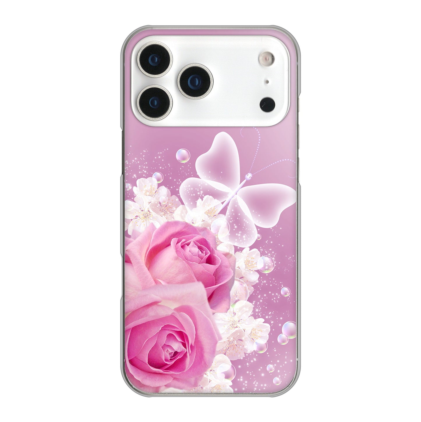 iPhone 17 Pro Max ロマンチックなバラ ハードケース 背面印刷
