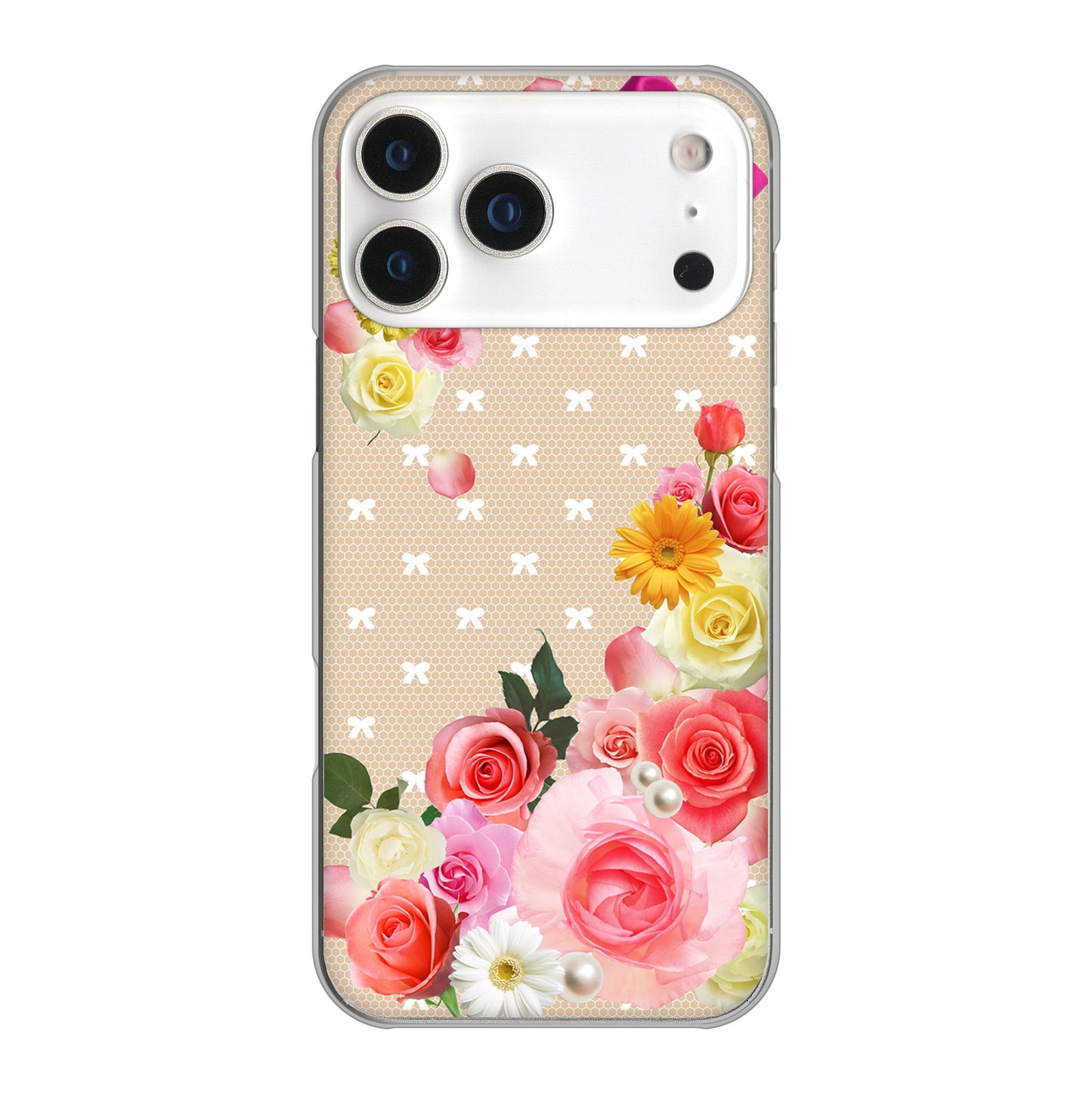 iPhone 17 Pro Max ロマンチックなバラ ハードケース 背面印刷