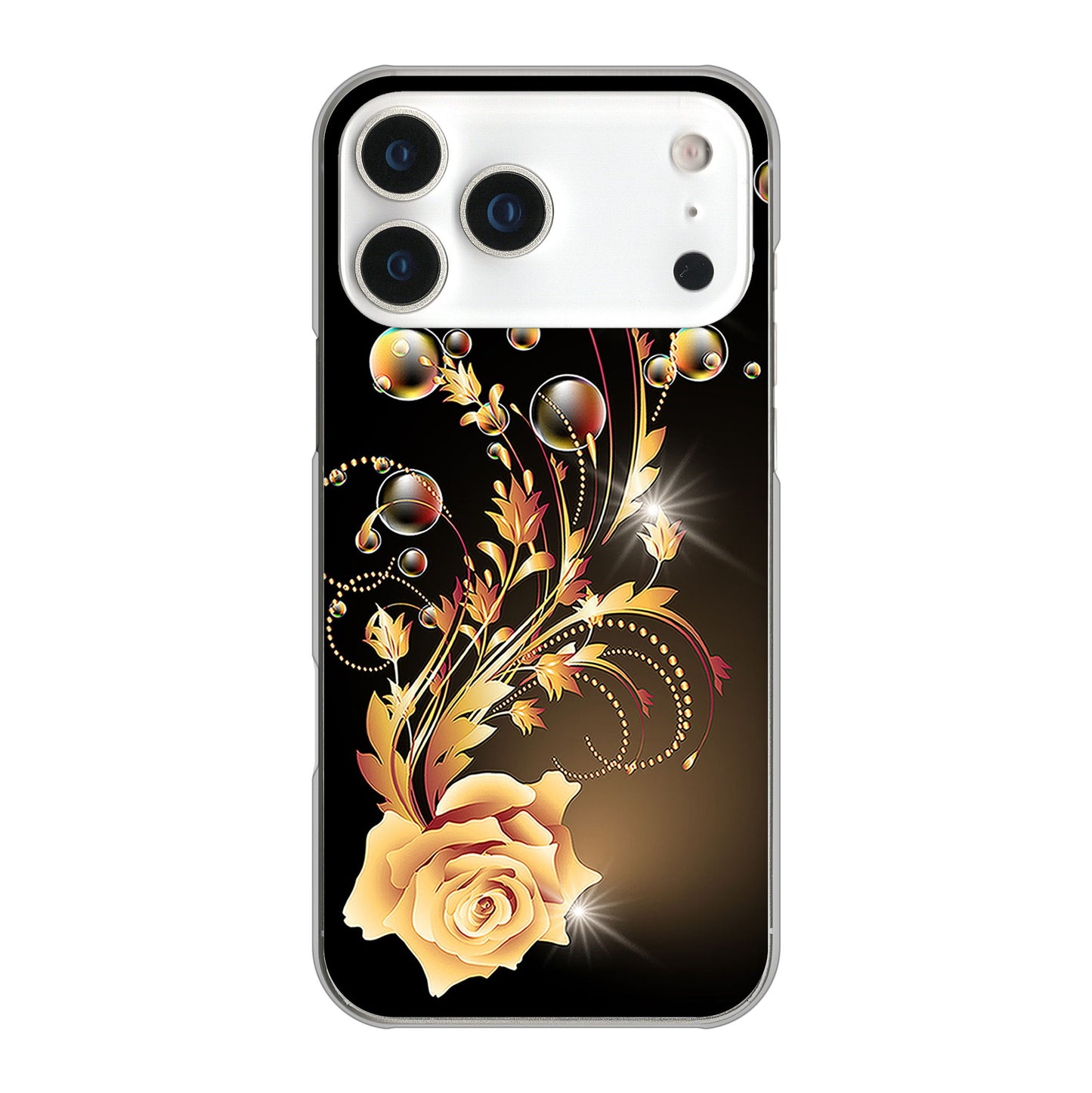 iPhone 17 Pro Max ロマンチックなバラ ハードケース 背面印刷