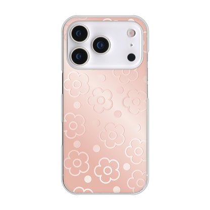 iPhone 17 Pro エンボス風デイジーシンプル ハードケース 背面印刷