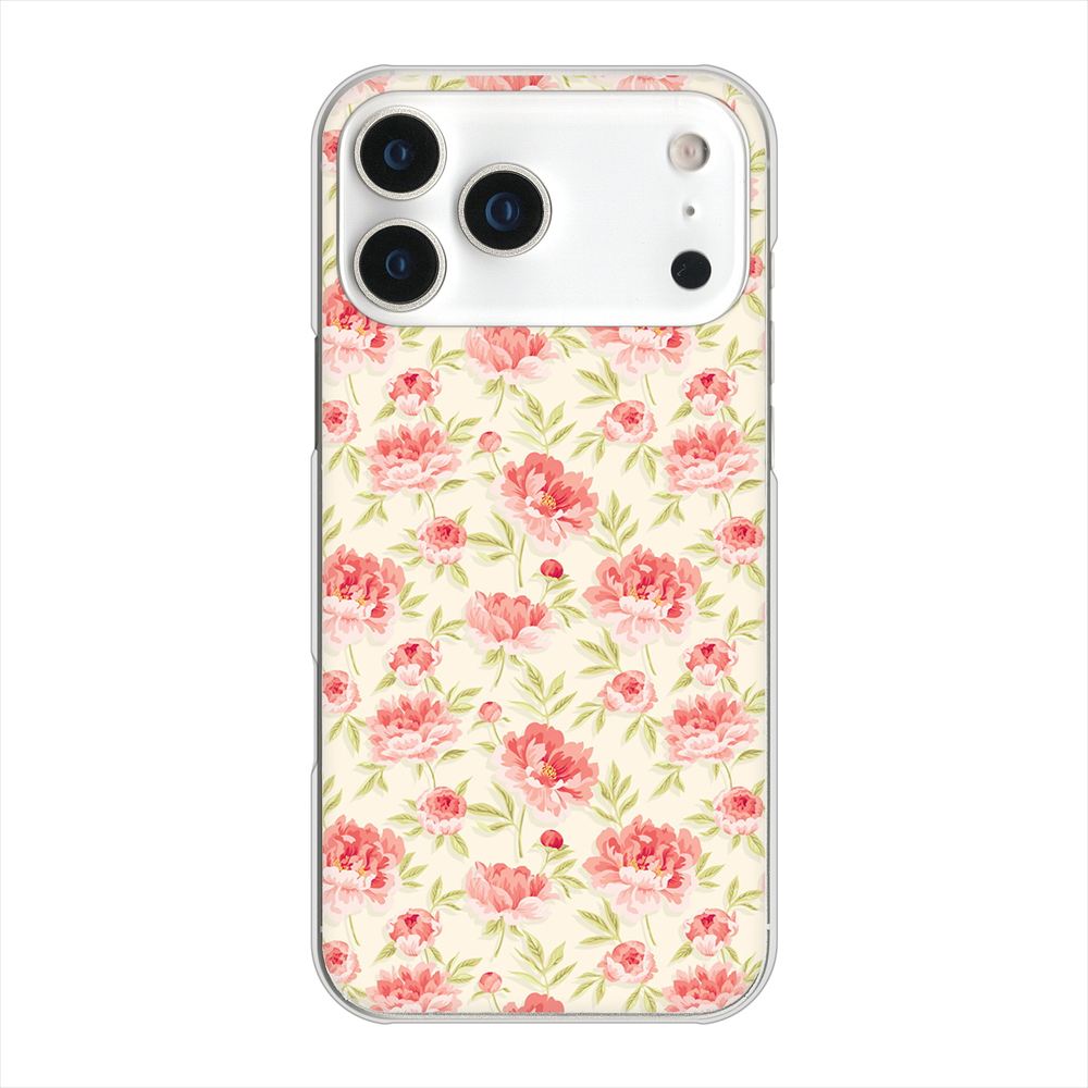 iPhone 18 Pro Max 高画質仕上げ 背面印刷 ハードケース北欧の小花