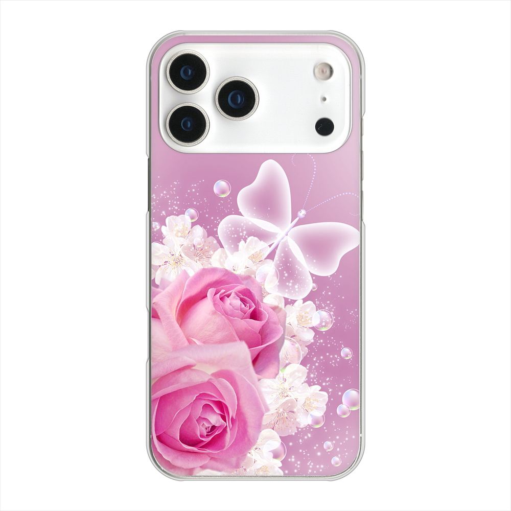 iPhone 18 Pro Max 高画質仕上げ 背面印刷 ハードケースロマンチックなバラ