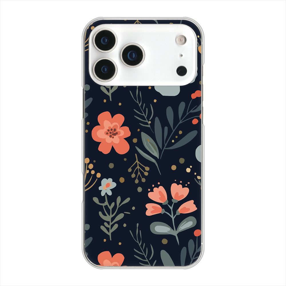 iPhone 18 Pro Max 高画質仕上げ 背面印刷 ハードケース北欧風花柄