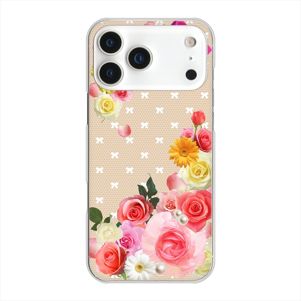 iPhone 18 Pro Max 高画質仕上げ 背面印刷 ハードケースロマンチックなバラ