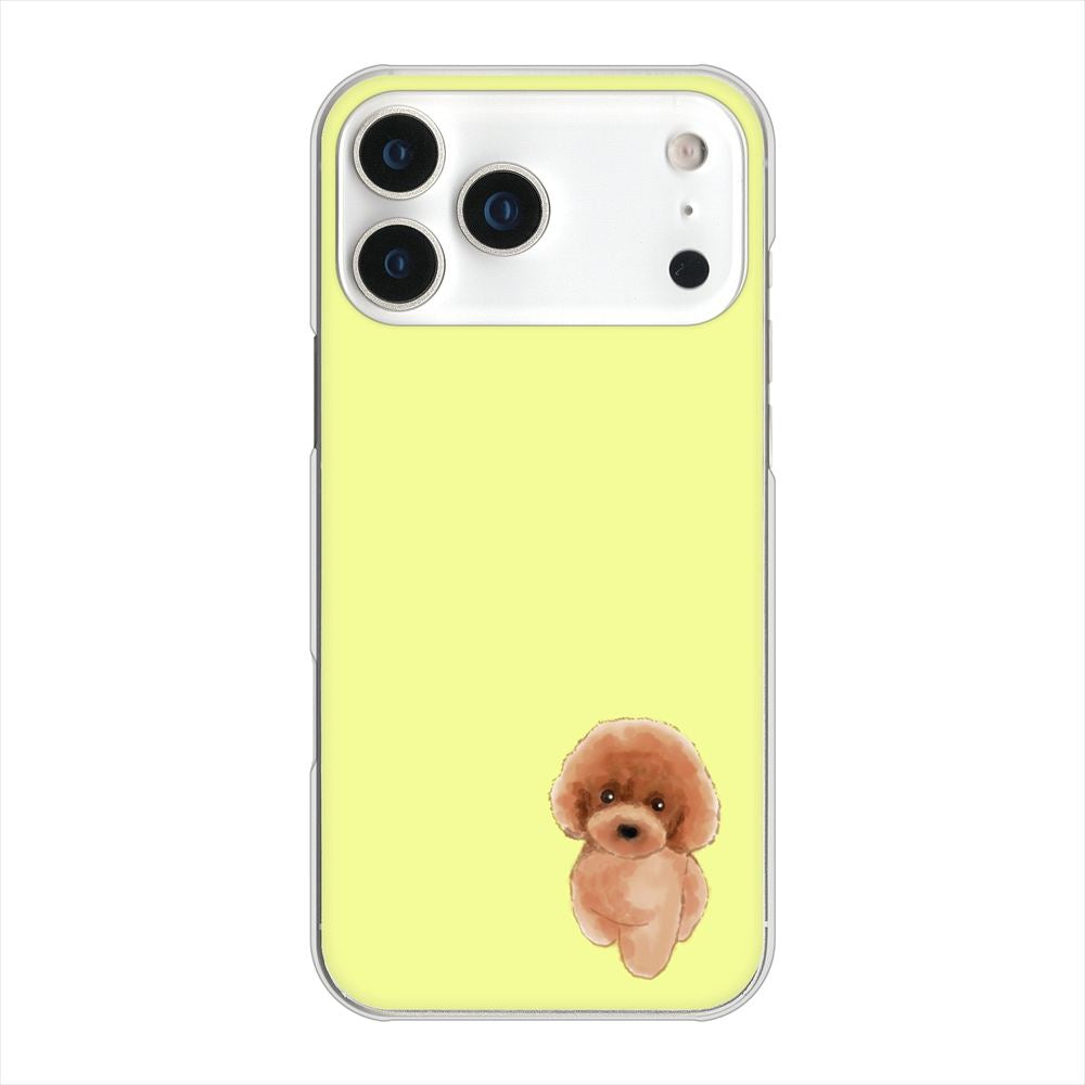 iPhone 18 Pro Max 高画質仕上げ 背面印刷 ハードケーストイプードルレッド