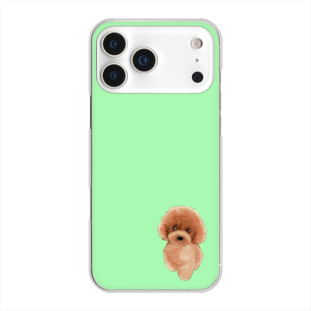 iPhone 18 Pro Max 高画質仕上げ 背面印刷 ハードケーストイプードルレッド
