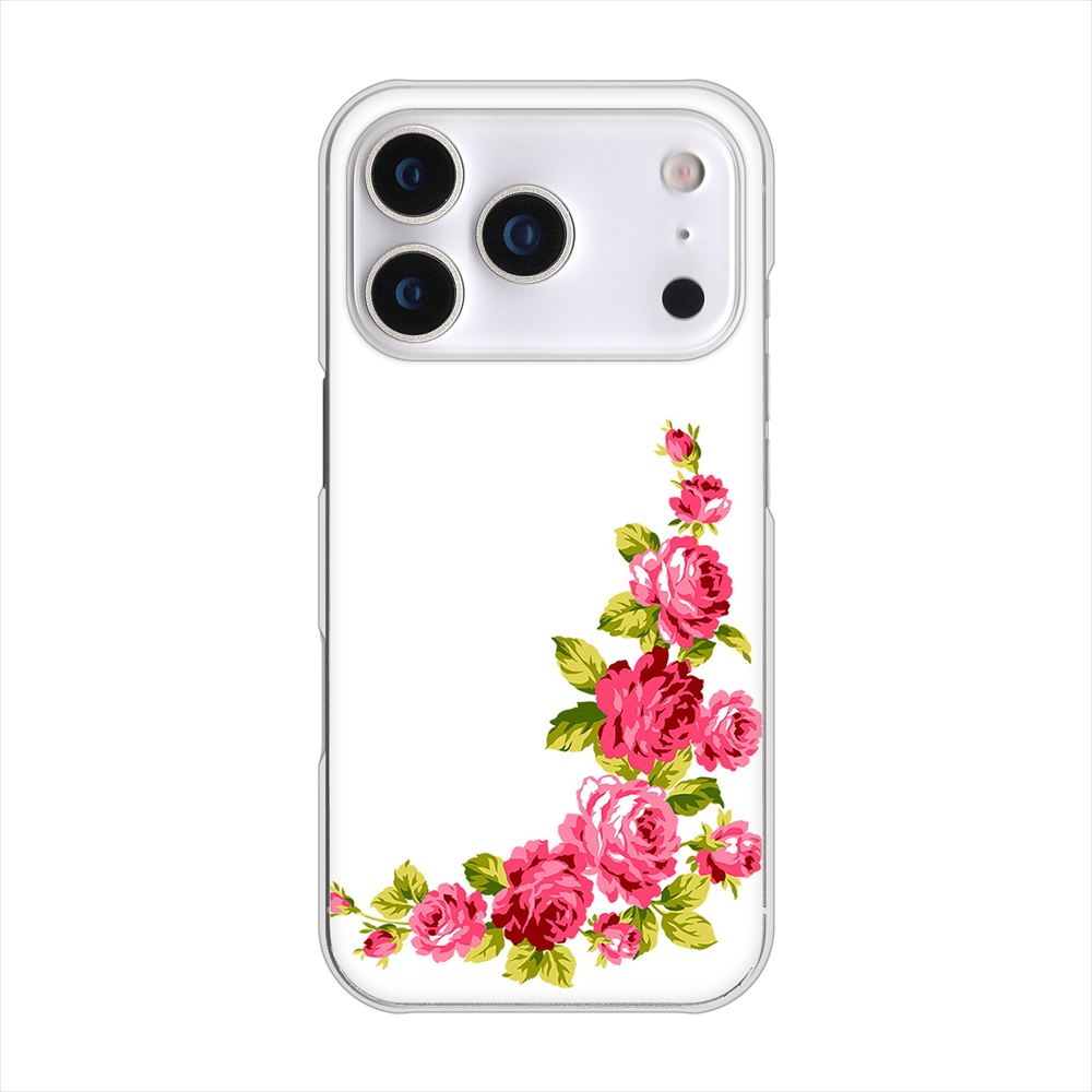 iPhone 18 Pro 高画質仕上げ 背面印刷 ハードケースロマンチックなバラ
