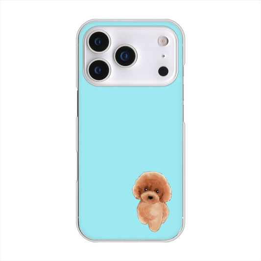 iPhone 18 Pro 高画質仕上げ 背面印刷 ハードケーストイプードルレッド