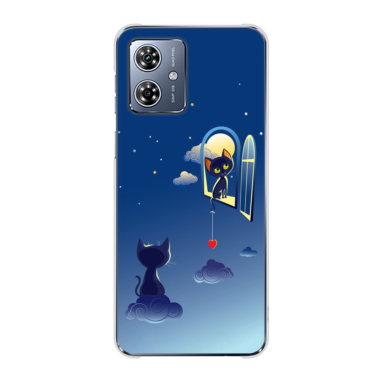 moto g64 5G 夜とネコ ハードケース 背面印刷