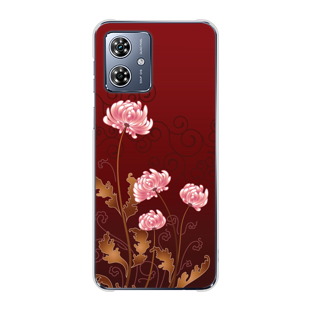 moto g64 5G 375 優美な菊 ハードケース 背面印刷