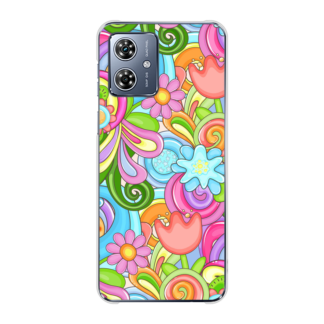 moto g64 5G 713 ミラクルフラワー ハードケース 背面印刷
