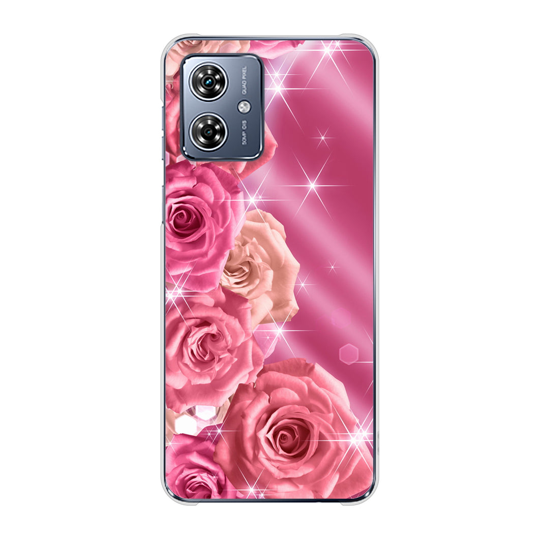 moto g64 5G 1182 ピンクの薔薇に誘われて ハードケース 背面印刷