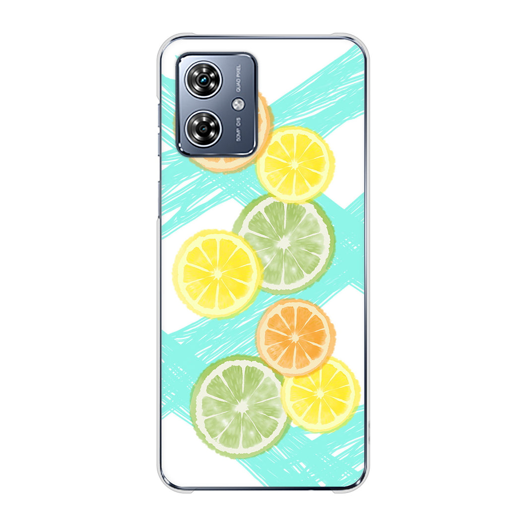 moto g64 5G YJ183 オレンジライム ハードケース 背面印刷