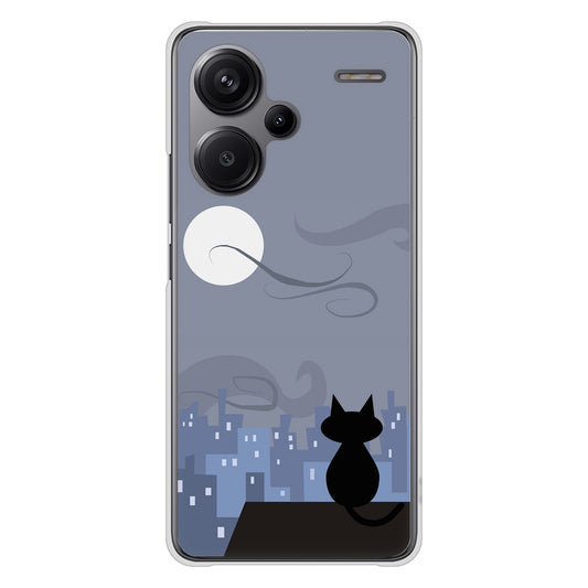 Xiaomi Redmi Note 13 Pro+ 夜とネコ ハードケース 背面印刷
