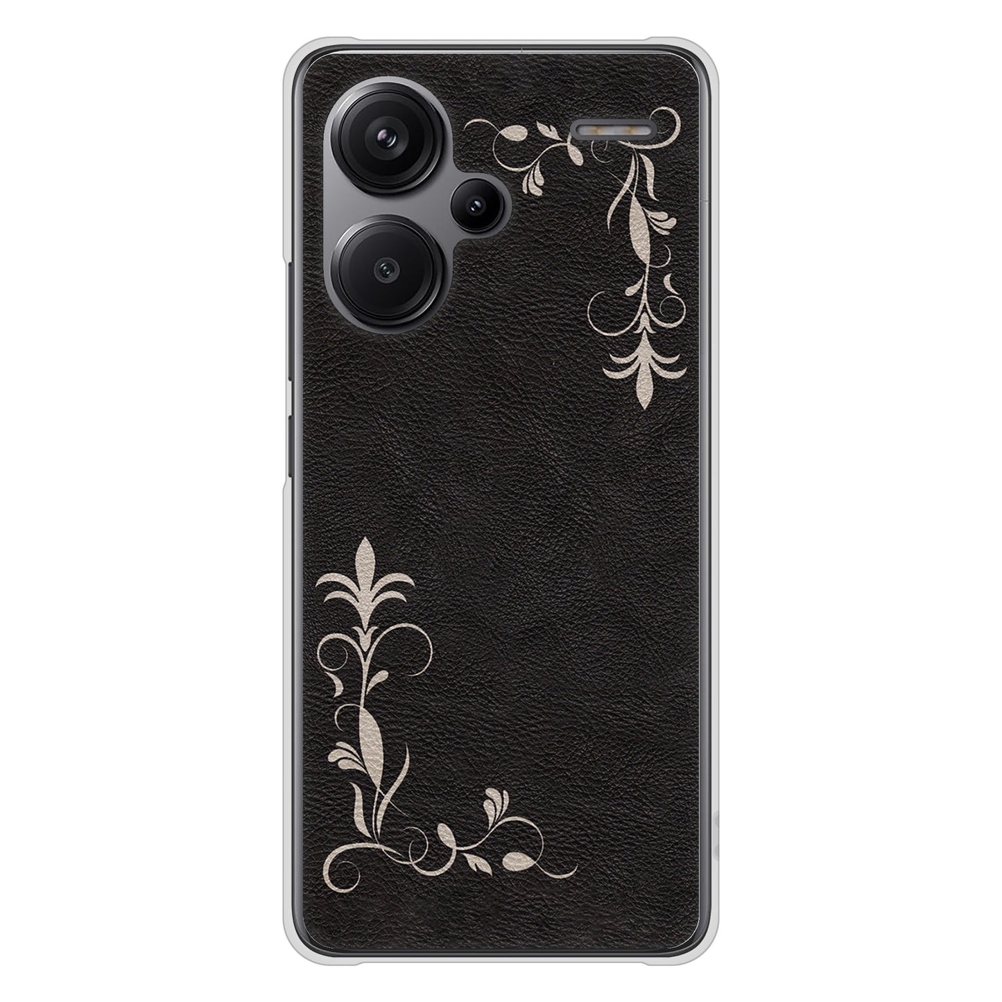 Xiaomi Redmi Note 13 Pro+ EK825 レザー風グラスフレーム ハードケース 背面印刷