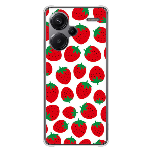 Xiaomi Redmi Note 13 Pro+ 小さいイチゴ模様 ハードケース 背面印刷