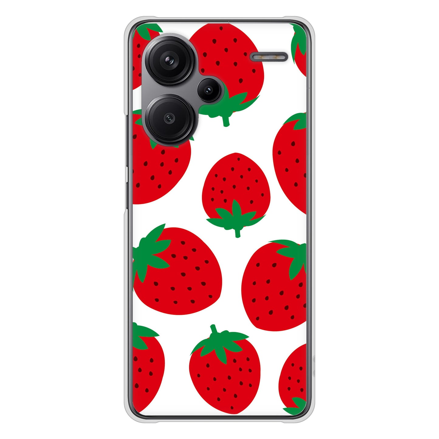 Xiaomi Redmi Note 13 Pro+ 大きいイチゴ模様 ハードケース 背面印刷