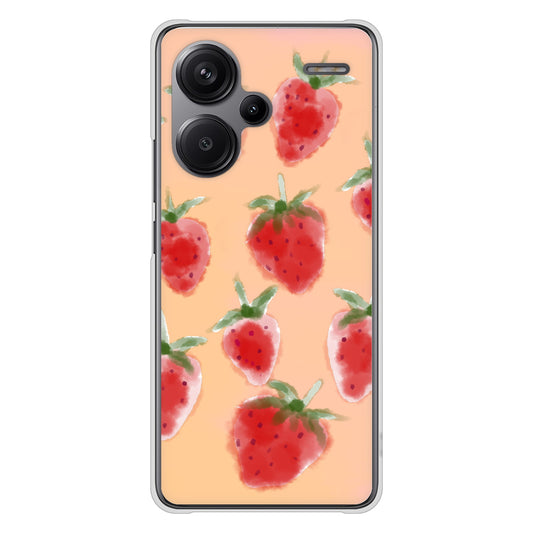 Xiaomi Redmi Note 13 Pro+ イチゴ 水彩 ハードケース 背面印刷