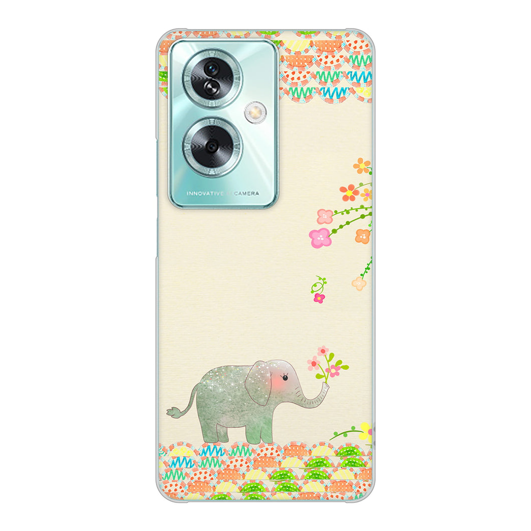 OPPO A79 5G 1039 お散歩ゾウさん ハードケース 背面印刷