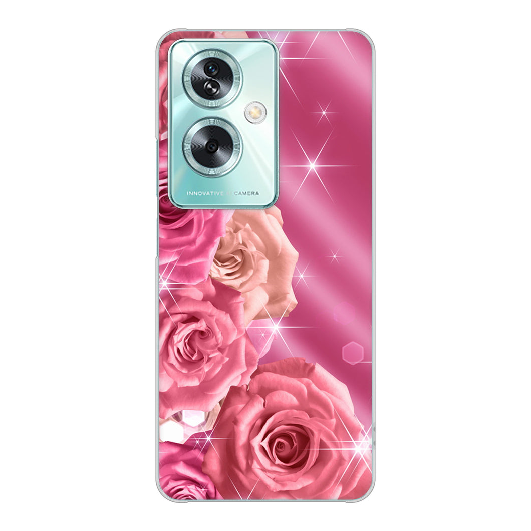 OPPO A79 5G 1182 ピンクの薔薇に誘われて ハードケース 背面印刷