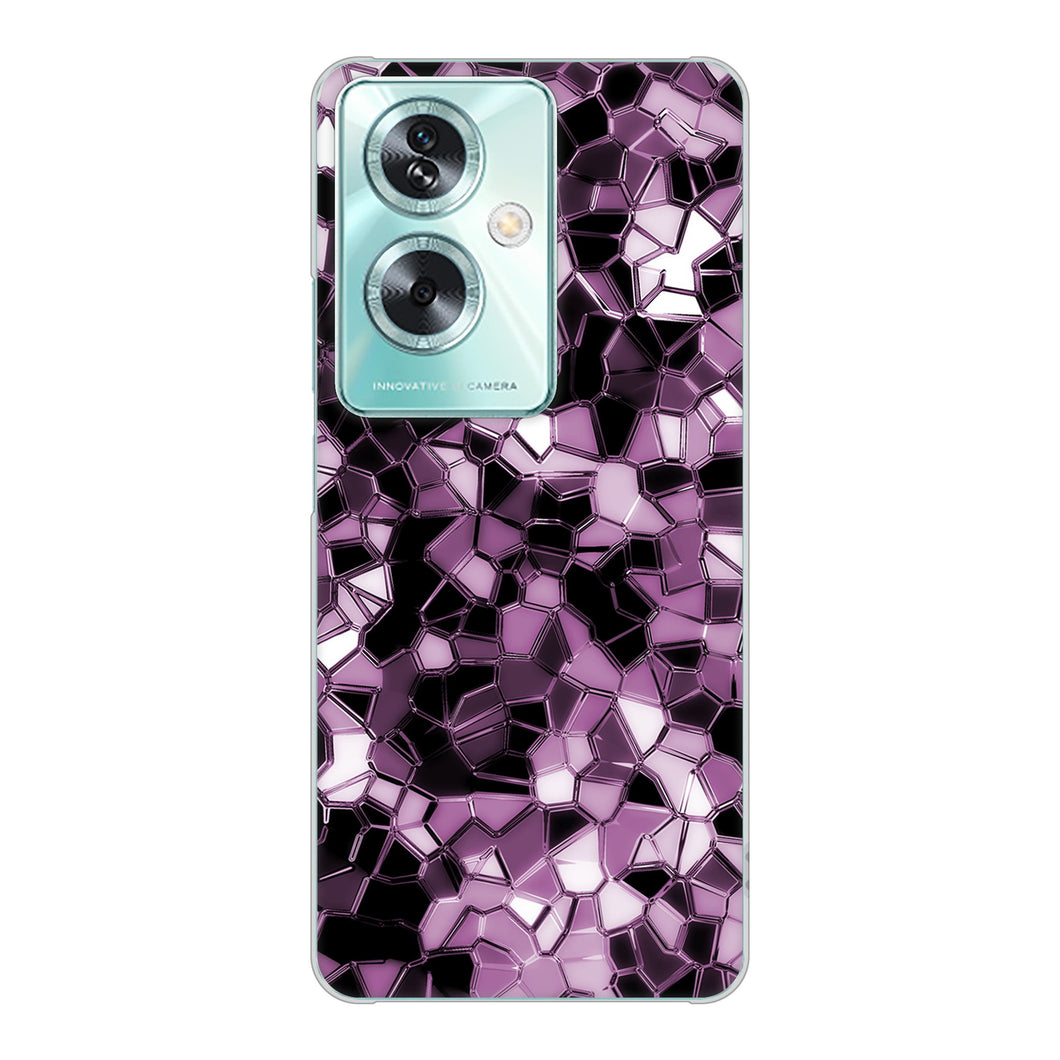 OPPO A79 5G EK837 テクニカルミラーパープル ハードケース 背面印刷