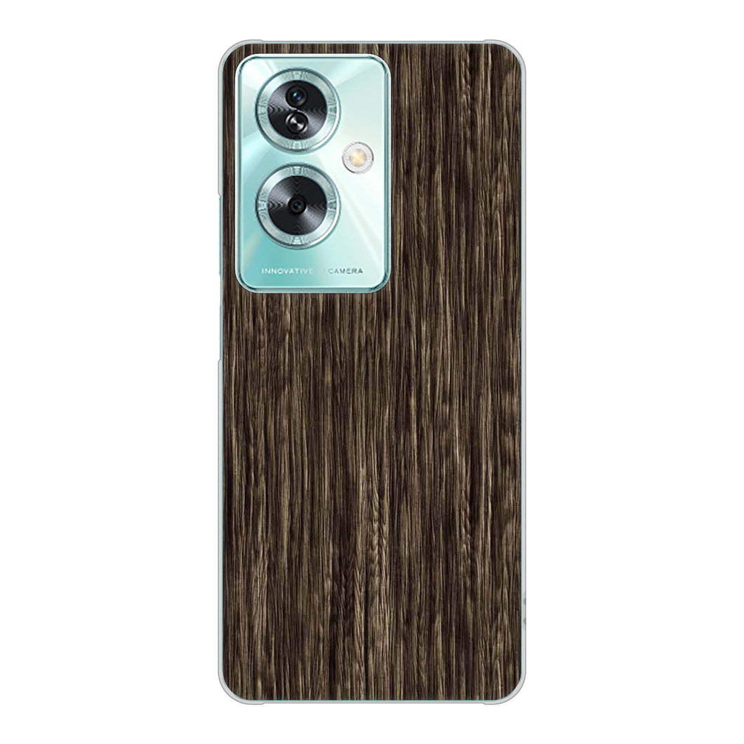 OPPO A79 5G EK848 木目ダークブラウン ハードケース 背面印刷