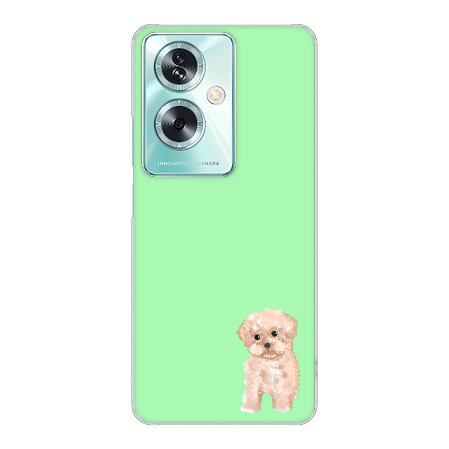 OPPO A79 5G 高画質仕上げ 背面印刷 ハードケーストイプードルアプリコット