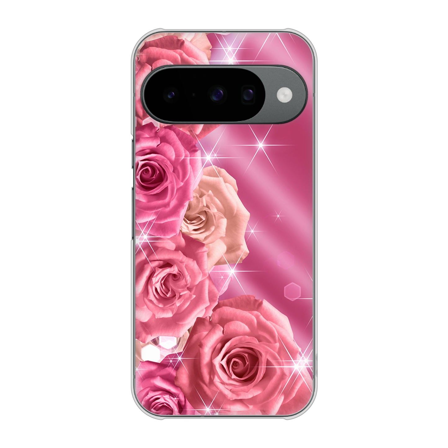 Google Pixel 10 1182 ピンクの薔薇に誘われて ハードケース 背面印刷