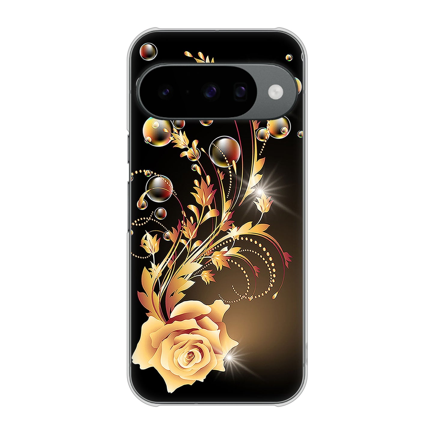 Google Pixel 10 ロマンチックなバラ ハードケース 背面印刷