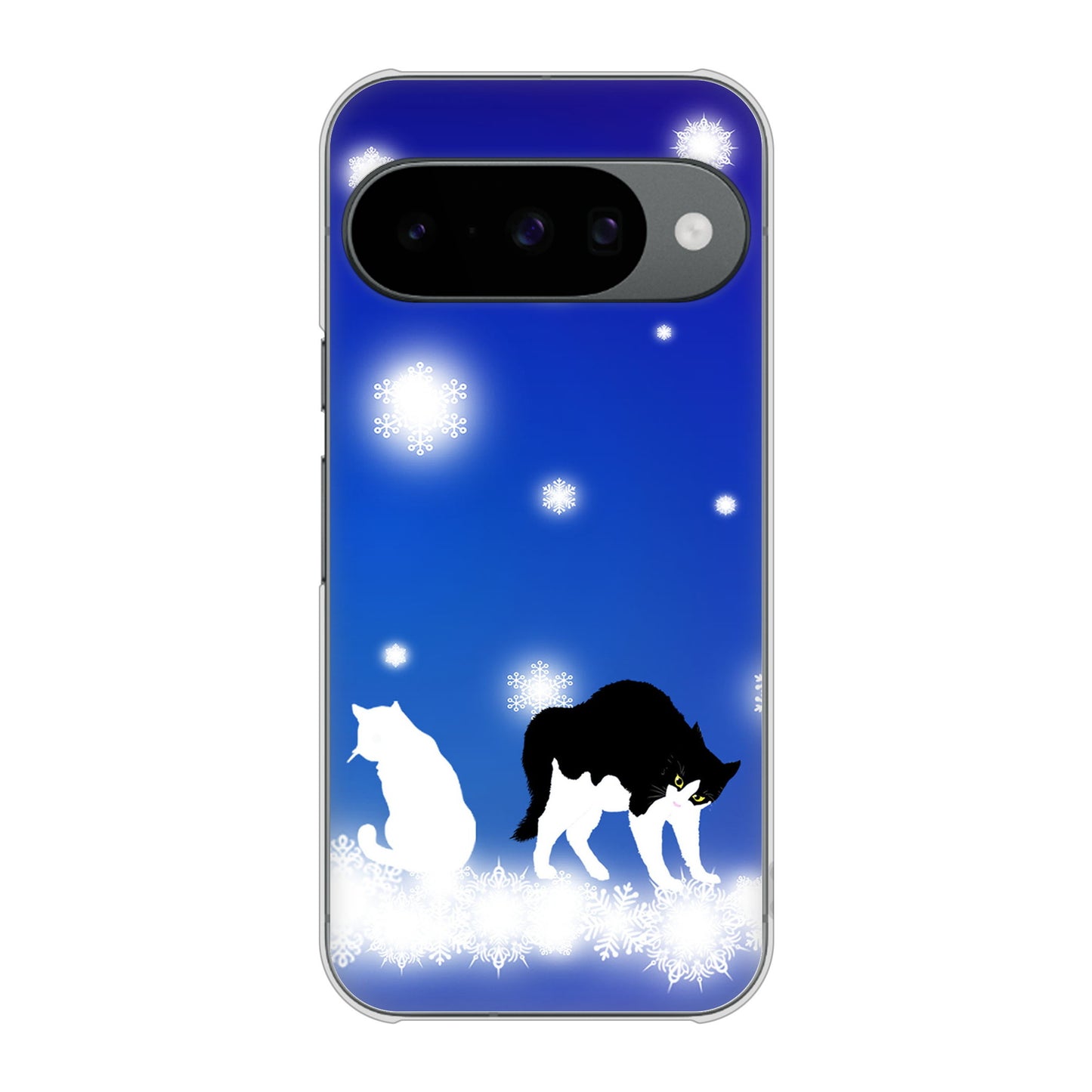Google Pixel 10 YJ335 雪の結晶 はちわれ ハードケース 背面印刷