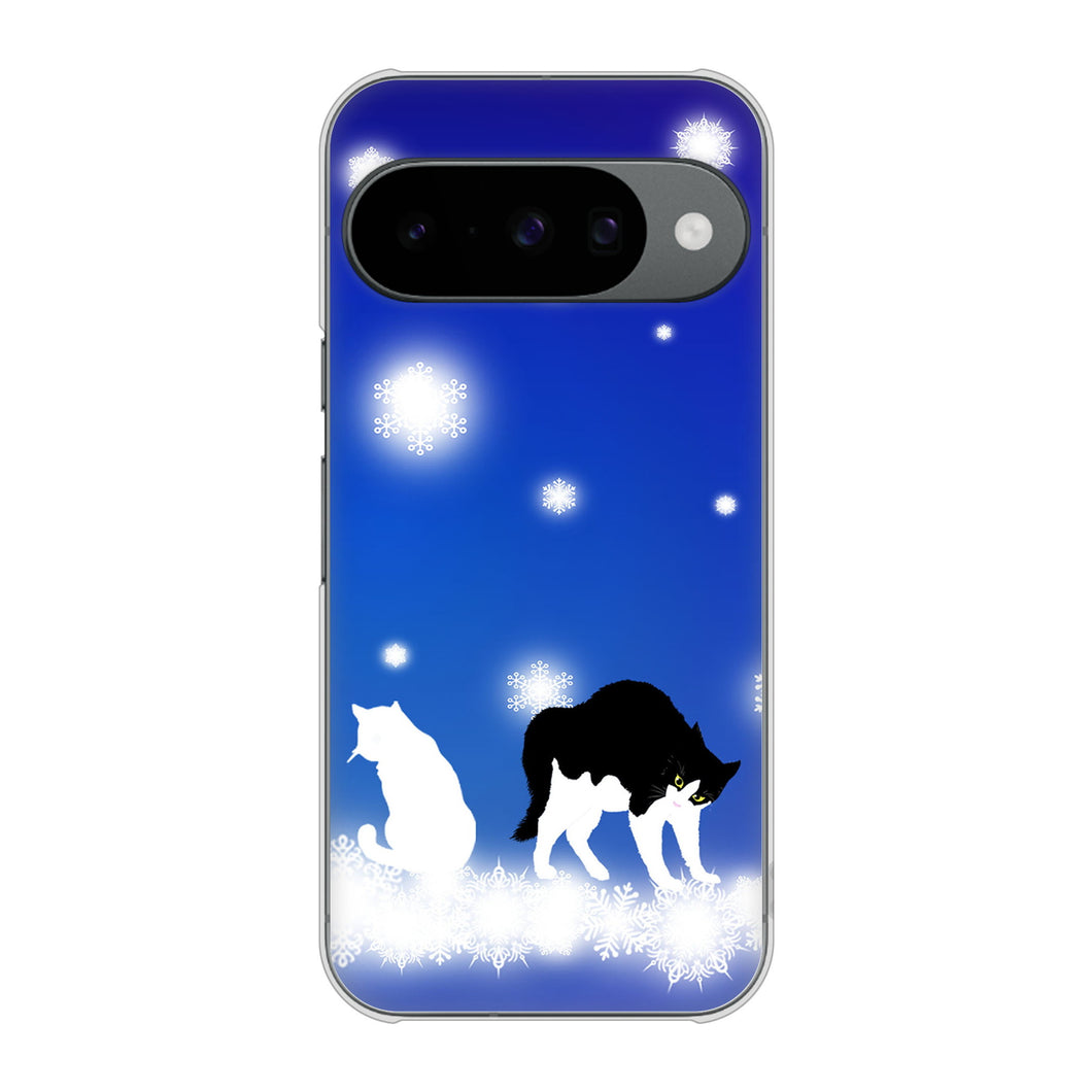 Google Pixel 10 YJ335 雪の結晶 はちわれ ハードケース 背面印刷