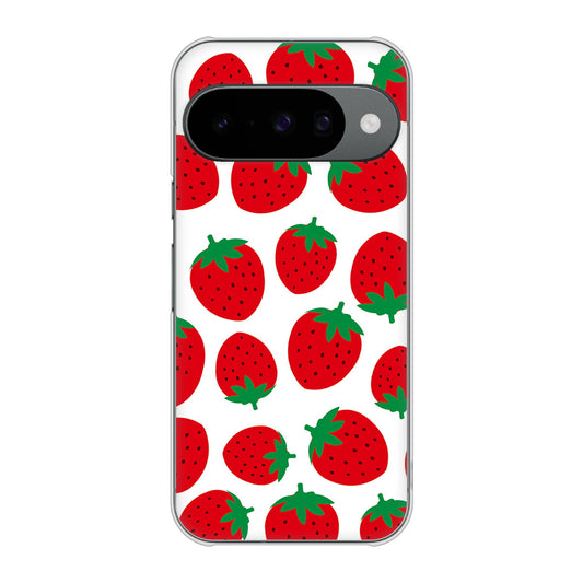 Google Pixel 10 Pro 小さいイチゴ模様 ハードケース 背面印刷