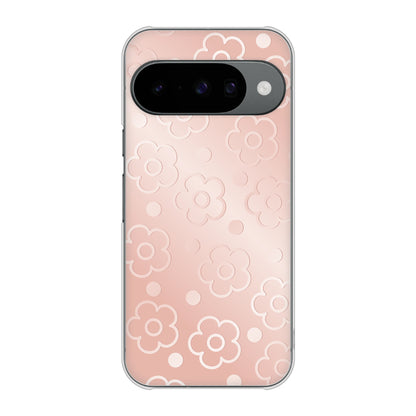 Google Pixel 10 Pro エンボス風デイジーシンプル ハードケース 背面印刷