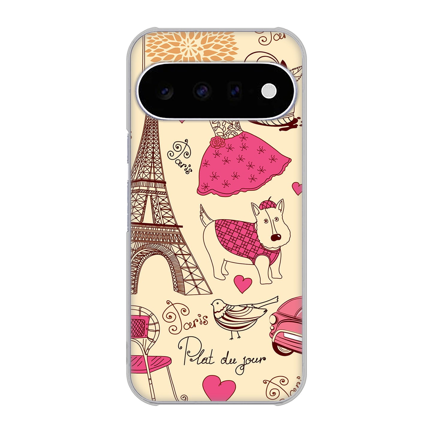 Google Pixel 11 LOVE フランス ハードケース 背面印刷