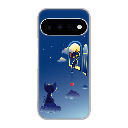 Google Pixel 11 夜とネコ ハードケース 背面印刷