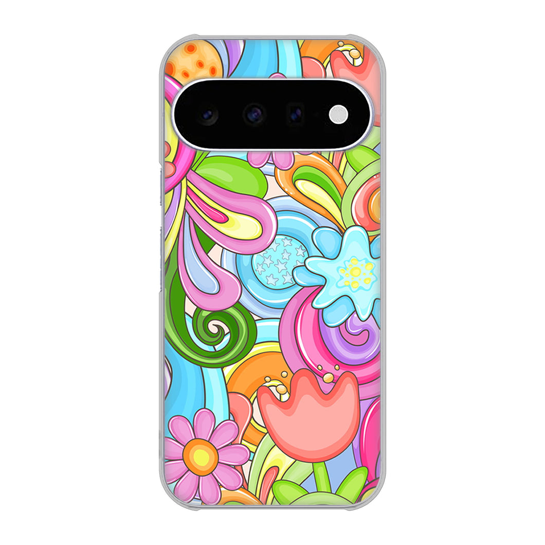 Google Pixel 11 713 ミラクルフラワー ハードケース 背面印刷