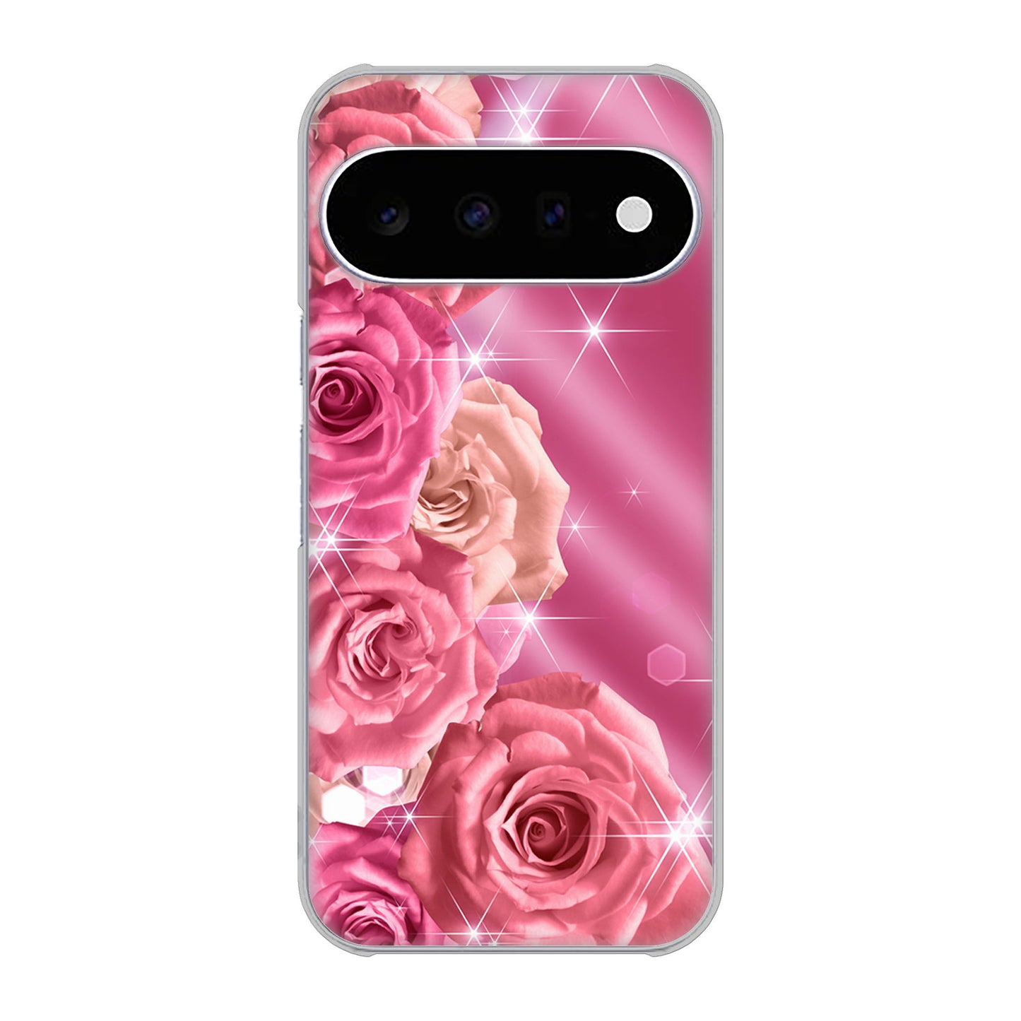Google Pixel 11 1182 ピンクの薔薇に誘われて ハードケース 背面印刷