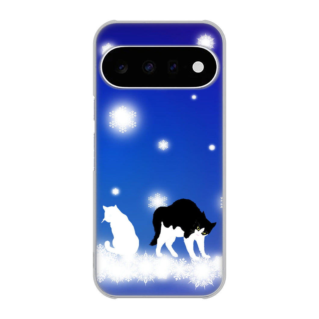 Google Pixel 11 YJ335 雪の結晶 はちわれ ハードケース 背面印刷
