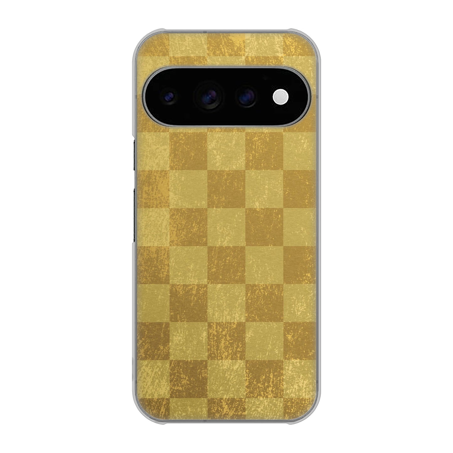Google Pixel 11 Pro 619 市松模様-金（骨董風に傷んだイメージ） ハードケース 背面印刷