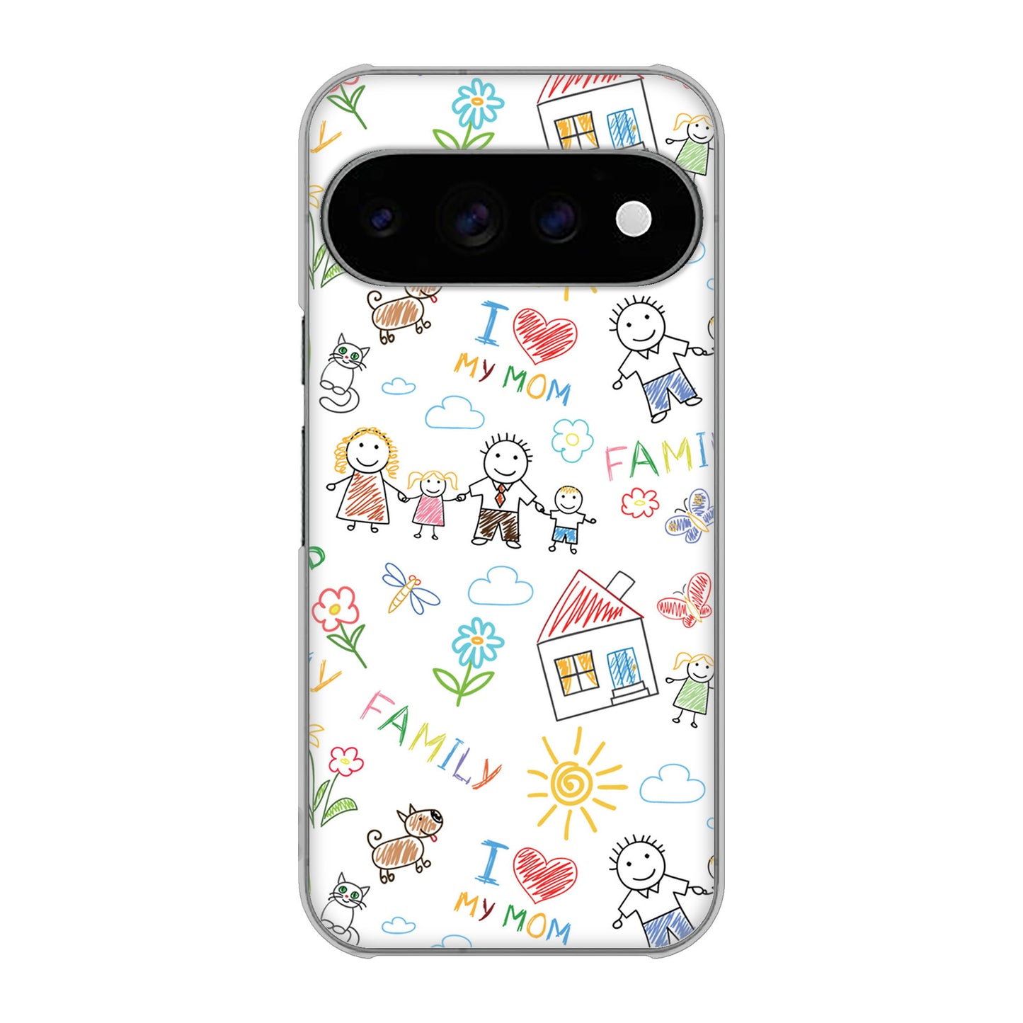 Google Pixel 11 Pro カップル＆ファミリー ハードケース 背面印刷