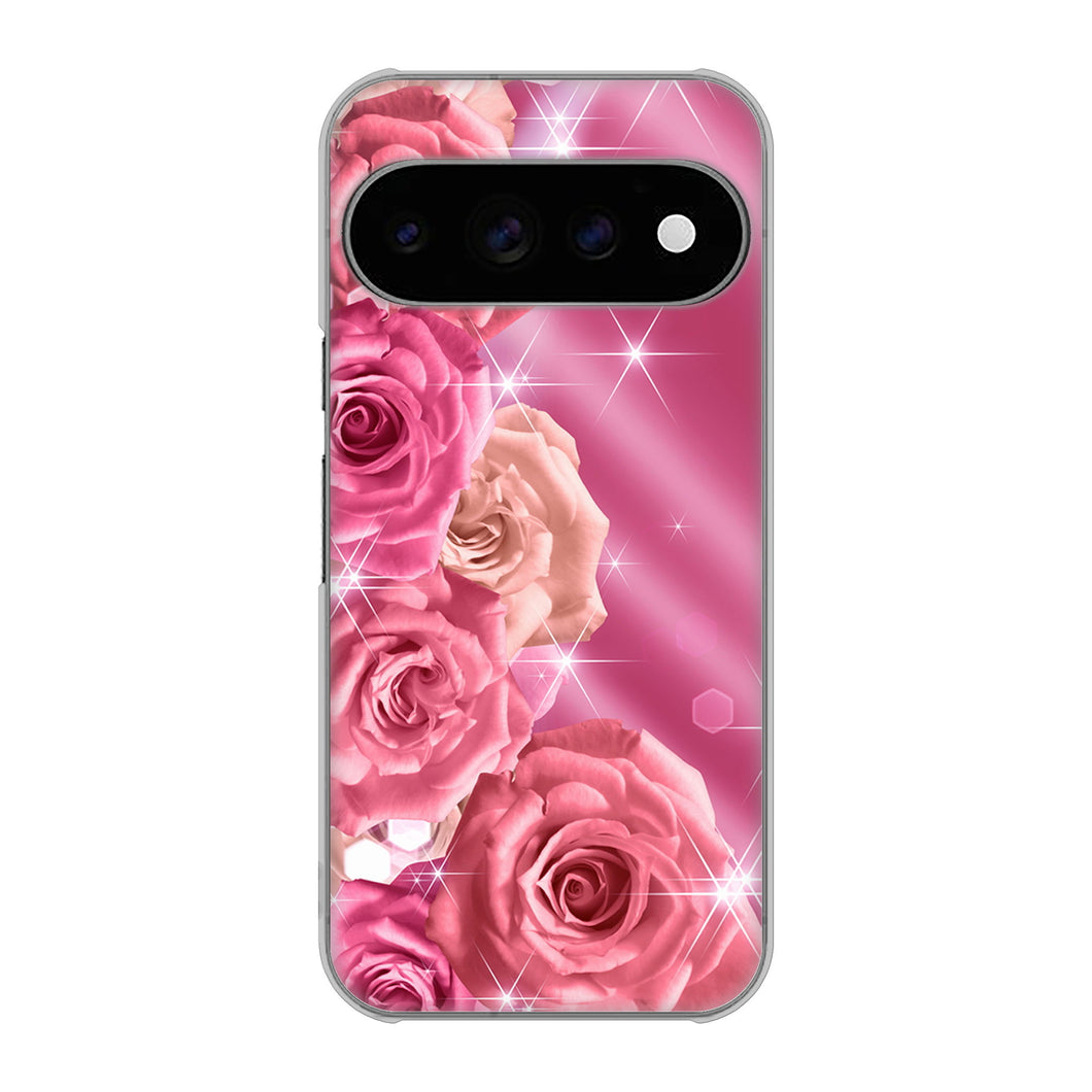 Google Pixel 11 Pro 1182 ピンクの薔薇に誘われて ハードケース 背面印刷