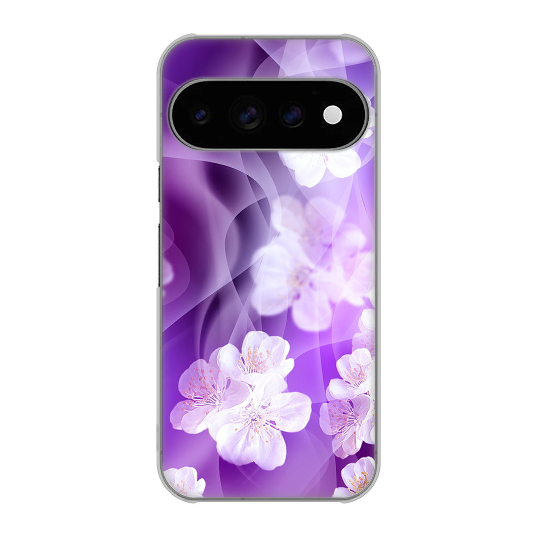 Google Pixel 11 Pro 1211 桜とパープルの風 ハードケース 背面印刷