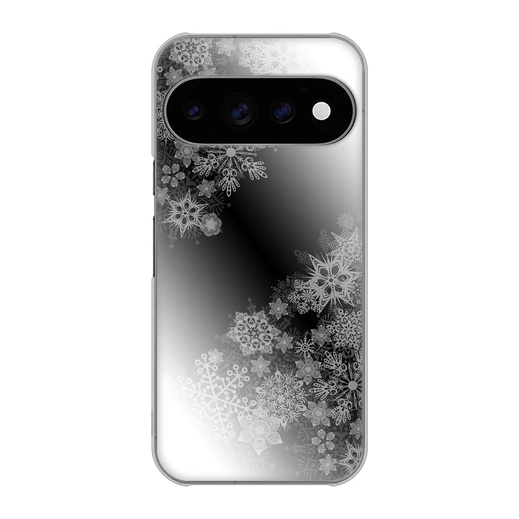 Google Pixel 11 Pro YJ340 モノトーン 雪の結晶 ハードケース 背面印刷