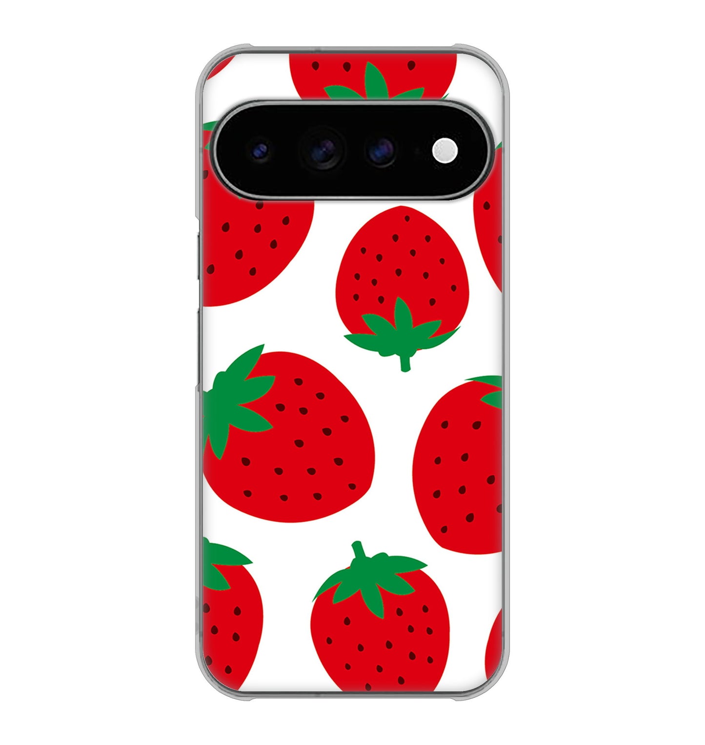 Google Pixel 11 Pro XL 大きいイチゴ模様 ハードケース 背面印刷