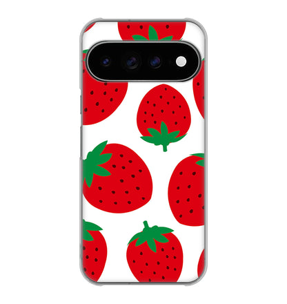 Google Pixel 11 Pro XL 大きいイチゴ模様 ハードケース 背面印刷