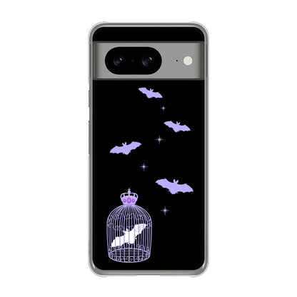 Google Pixel 8 むかいあぐる こうもりの王冠鳥かご ハードケース 背面印刷