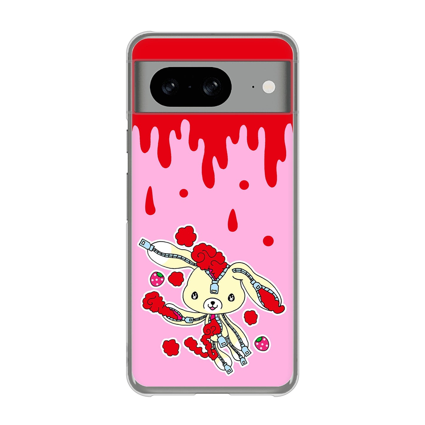 Google Pixel 8 むかいあぐる ジッパーうさぎのジッピョン ハードケース 背面印刷