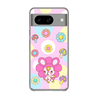 Google Pixel 8 むかいあぐる フラワーうさぎのフラッピョン ハードケース 背面印刷